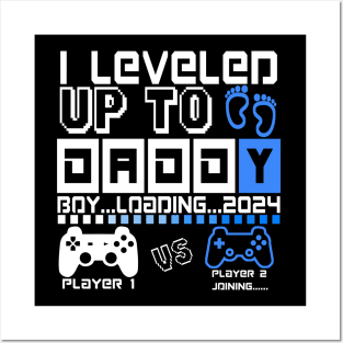 I Leveled Up To Daddy. Boy Loading 2024. Soon To Be Dad. Baby boy Posters and Art